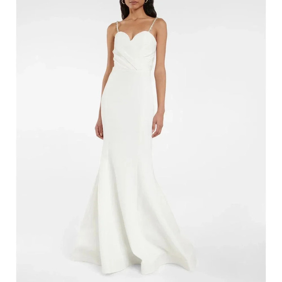 Rebecca Vallance Phoebe Mermaid Gown Ivory Size 10 NWT - Picture 1 of 10